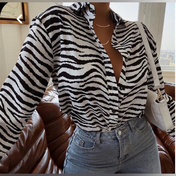 button up animal print shirt concert shirt - Picture 15 of 16